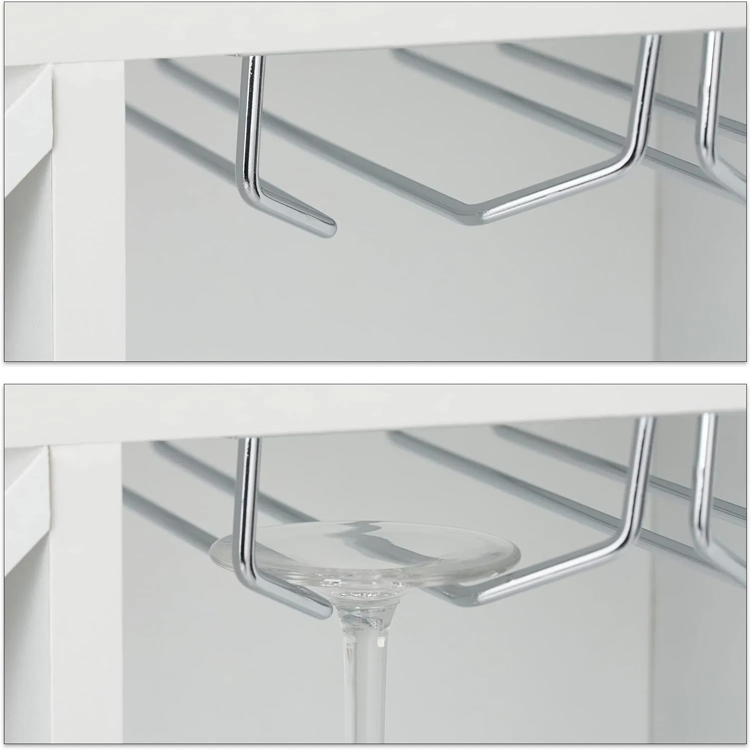 Multi-Function Bar Storage Cabinet with Wine Rack &amp; Glass Holder for Commercial Bars