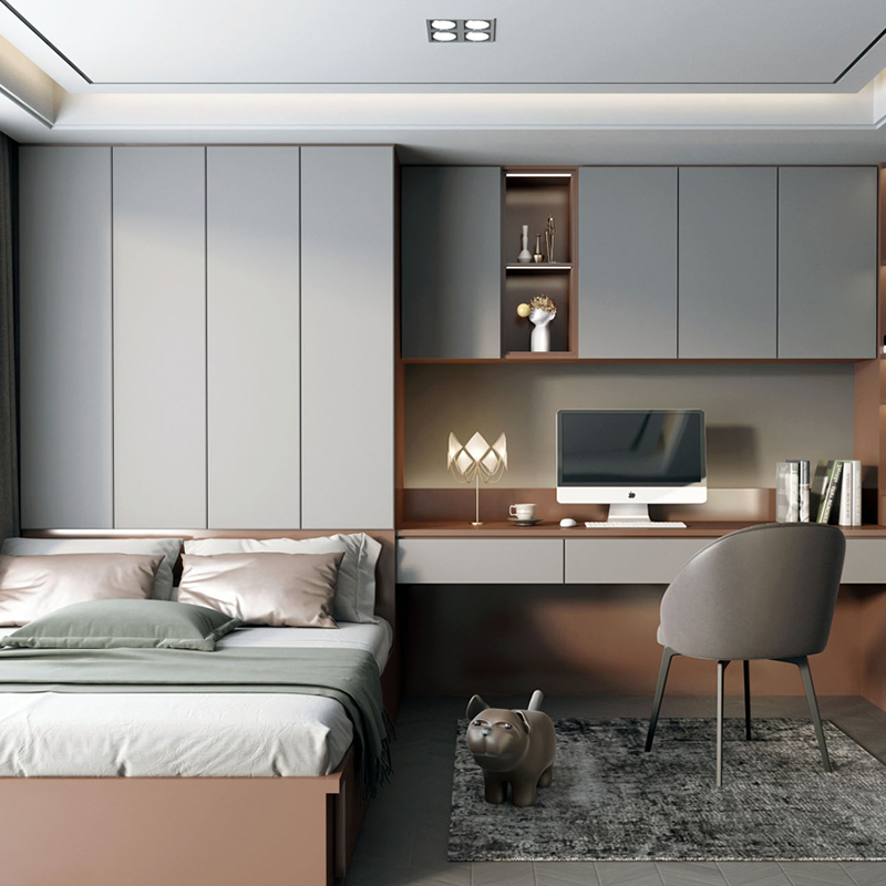 Australia White Home/ Hotel Furniture Wall Adult Mens Bedroom Tatami Double/ Single Bed Industrial Wooden Bed Storage with Large Cabinet Headboard