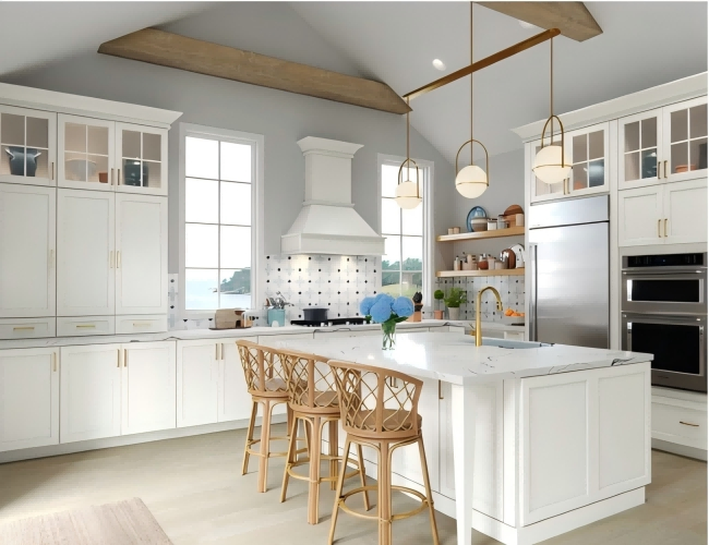 2025 Factory Price Design High-End Kitchen Cabinet Modular Modern Wood Furniture Pantry Lacquer Kitchen Cabinets