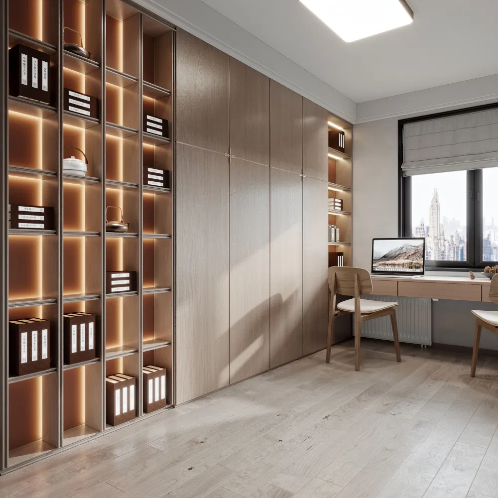 Swete Modern Style Bedroom Study Desk Bookcase Custom Design Plywood