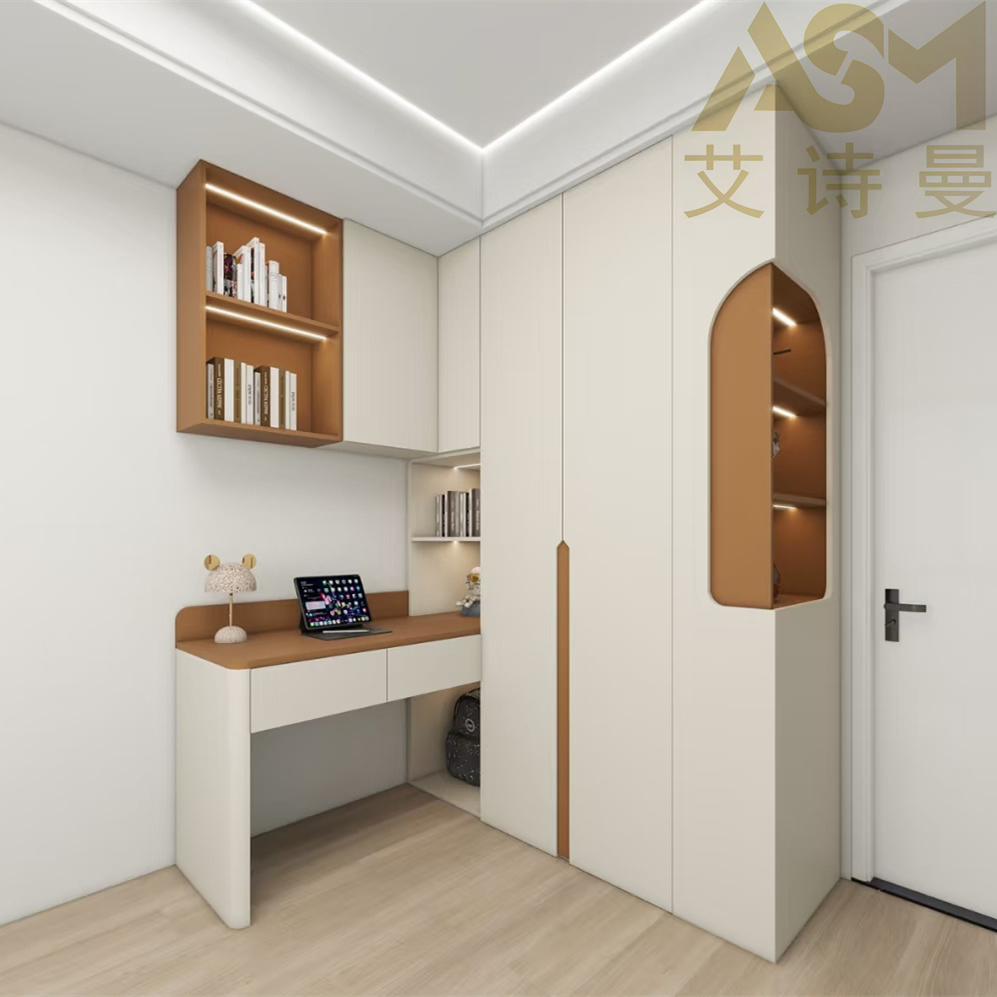 Manufacturer Bedroom Furniture Wooden Cupboard Closet System Wardrobe Cabinet Designs Vanity Armarios Steel Glass Shelf Custom Modern Bedroom Almirah Wardrobe