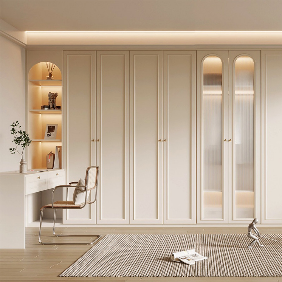 Custom Modular Wardrobe for Bedroom &amp; Cloakroom - Wooden or Plastic Home Furniture Closet System, Foshan Factory Direct