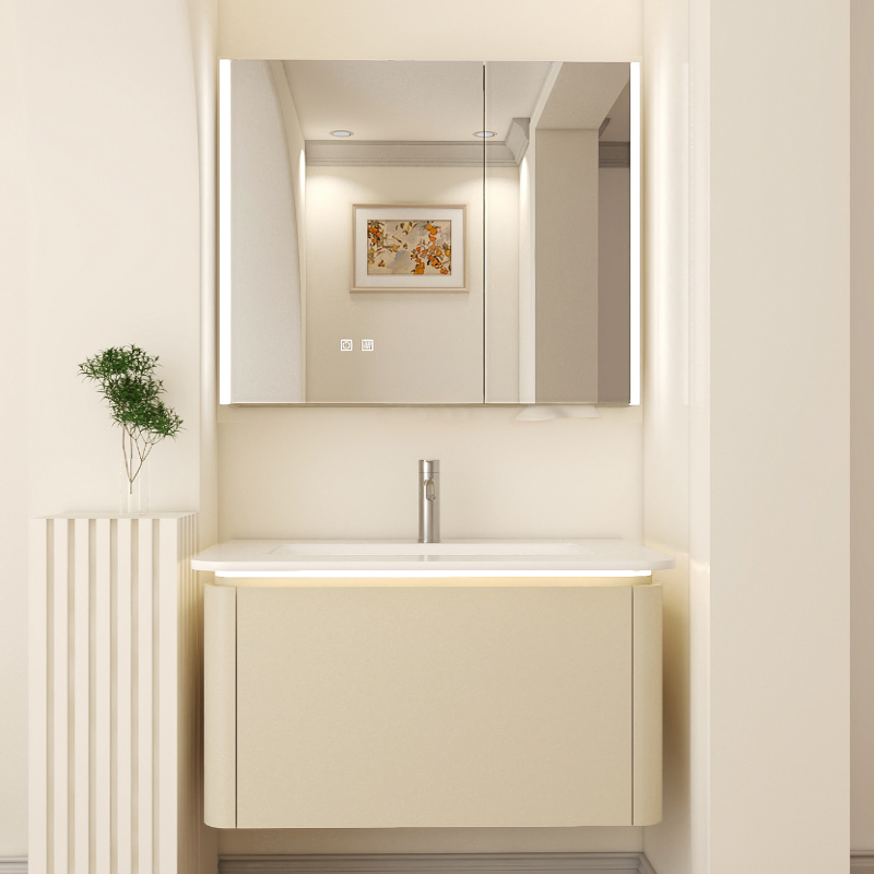 700mm Modern Luxury Intelligent Features Vanity Bathroom Cabinet with Mirror 2318-70b
