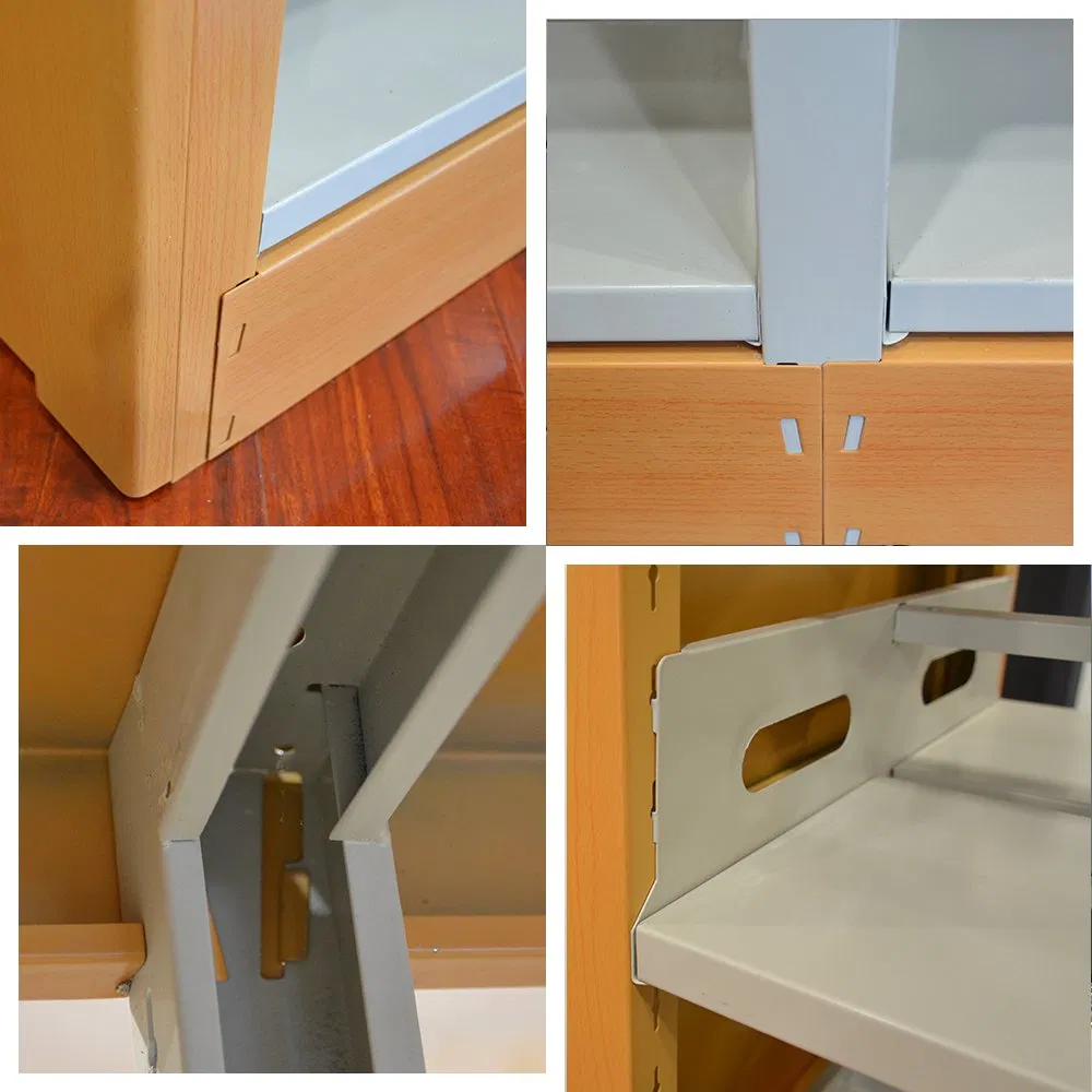 Library Furniture Steel Book Shelf Double Sided Bookcases