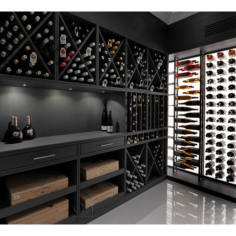 High End Red Wine Display Cabinet Corner Glass Display Cabinet Glass Display Showcase