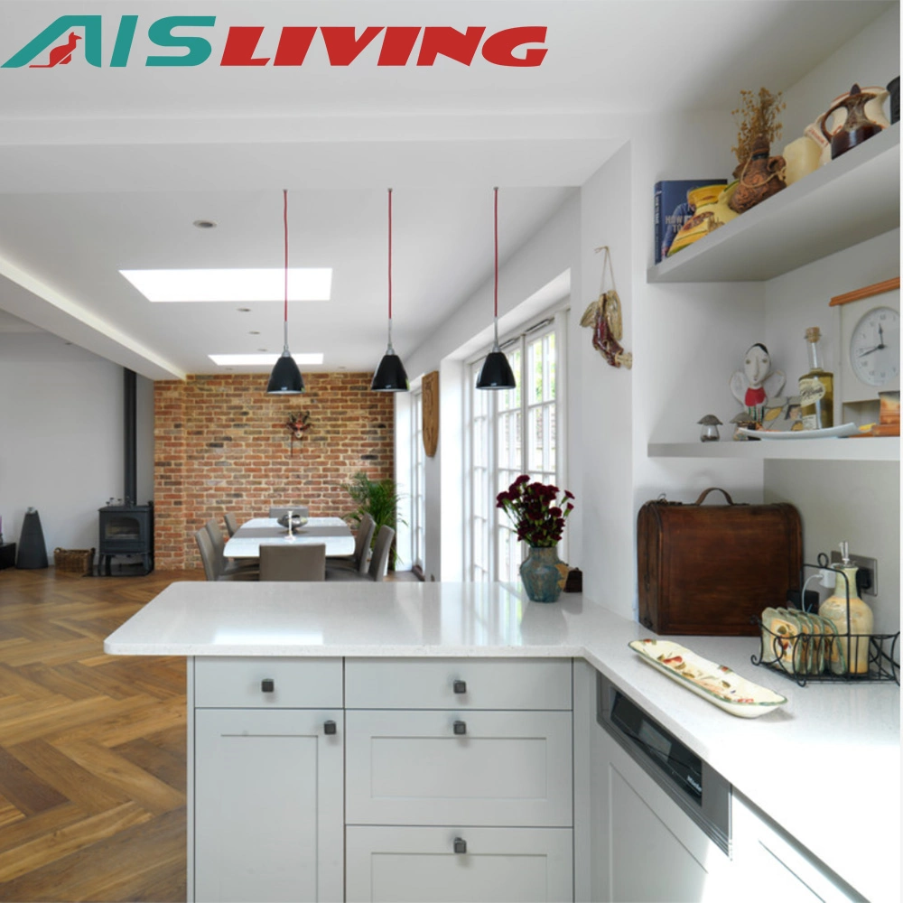 Customized Living Room Furniture Waterproof Design Multifunctional Modular PVC Finish Shaker Door Practical Home Furniture Kitchen Cabinets Sample Customization