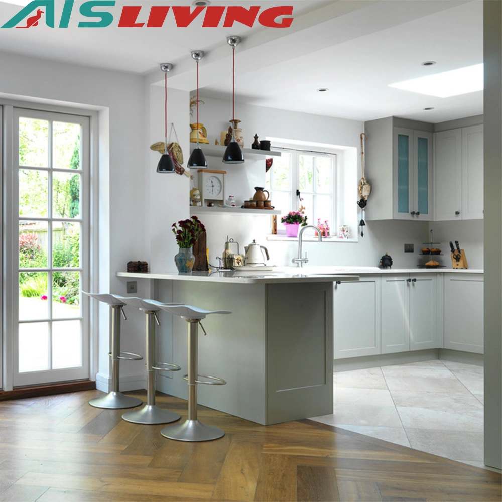 Customized Living Room Furniture Waterproof Design Multifunctional Modular PVC Finish Shaker Door Practical Home Furniture Kitchen Cabinets Sample Customization