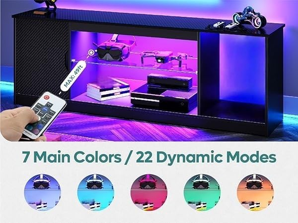 Multi-Size TV Compatible Media Console Made of MDF (Particleboard Option) with Ample Storage Compartments