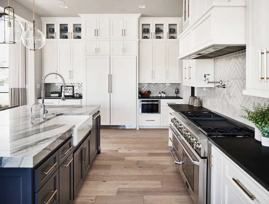Solid Wood Walnut Door White Paint Kitchen Island