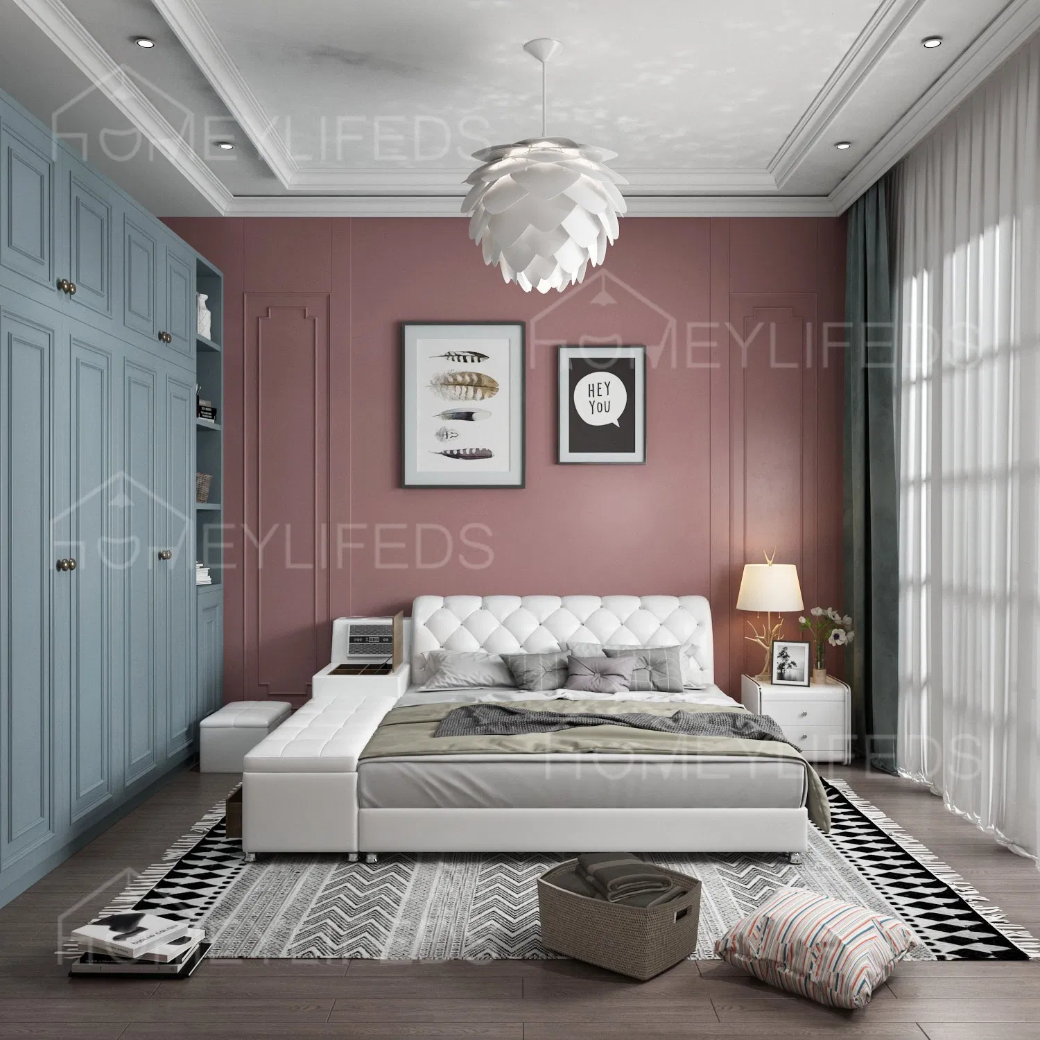 Hot Sale Luxury Leather Smart Bed Multifunctional Bed Tatami King Size Platform Upholstered Fabric Soft Bed Storage Music Speaker