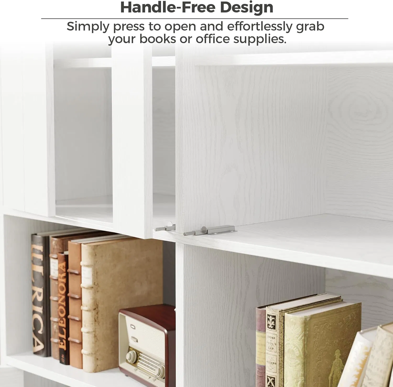 Bookshelves and Bookcases, 71 Inch Tall Book Shelf with 4 Doors