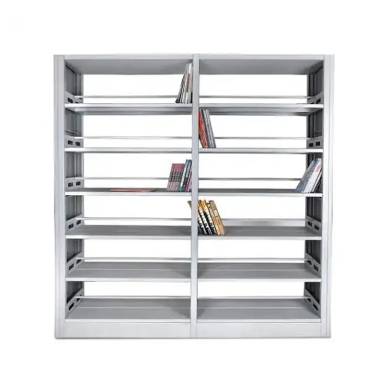 Wooden Shelf Metal Open Bookcase Custom Size with White Finish Modern Design for Home Office Dining Deco