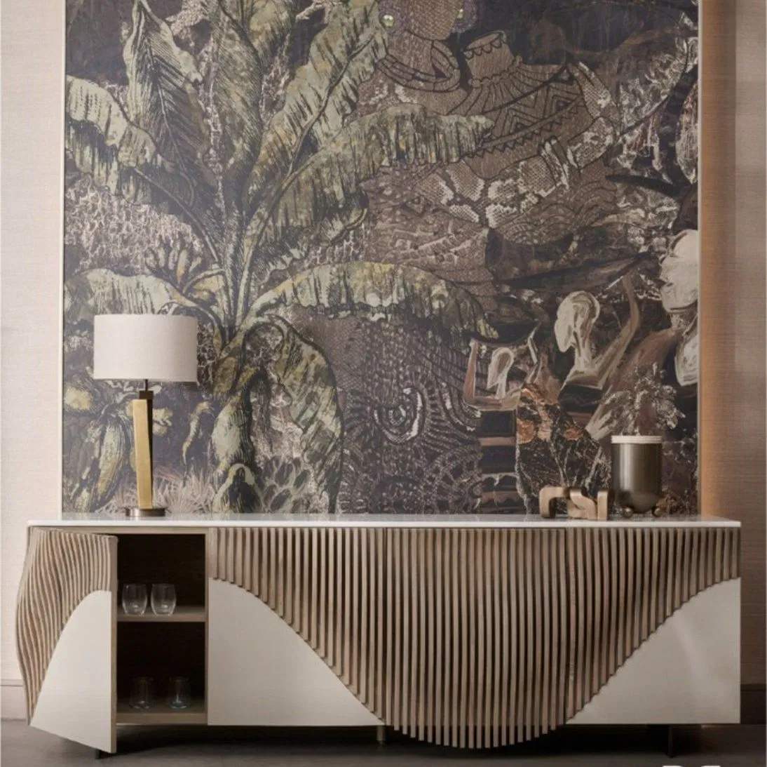 Marble Storage Living Room Bedroom Modern Wooden Stainless Steel Hot Sale Buckwheat Stylish Sideboard