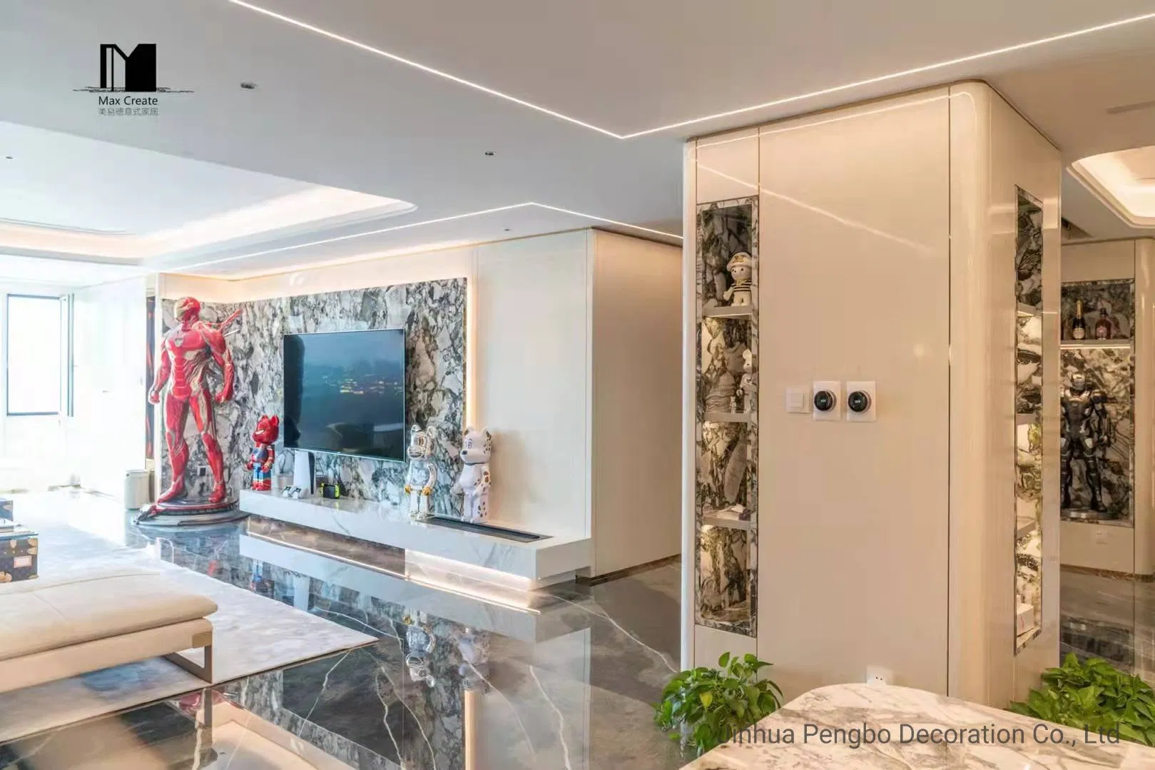 Lacquer L Shape High Gloss Assesories Spain Moden Light Gray Cabinets Wine