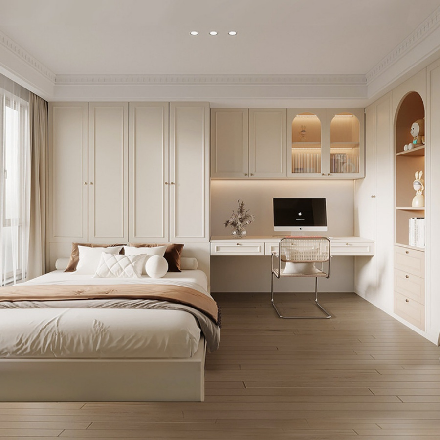 Custom Modular Wardrobe for Bedroom &amp; Cloakroom - Wooden or Plastic Home Furniture Closet System, Foshan Factory Direct