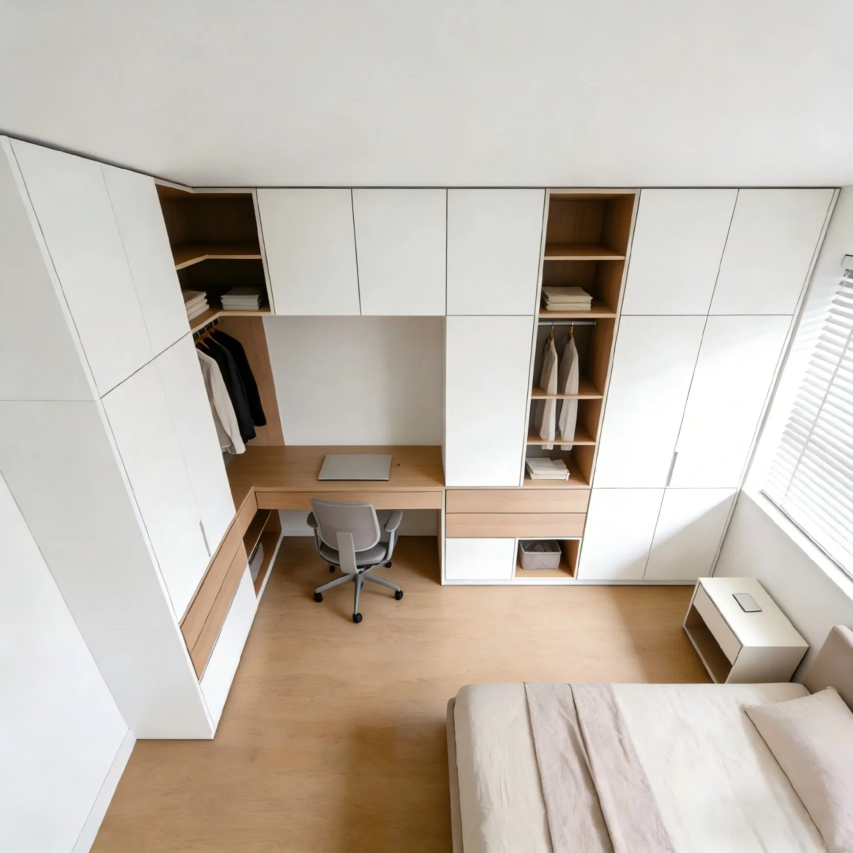 Built-in Wardrobe Closet with Modular Storage System for Home Furniture