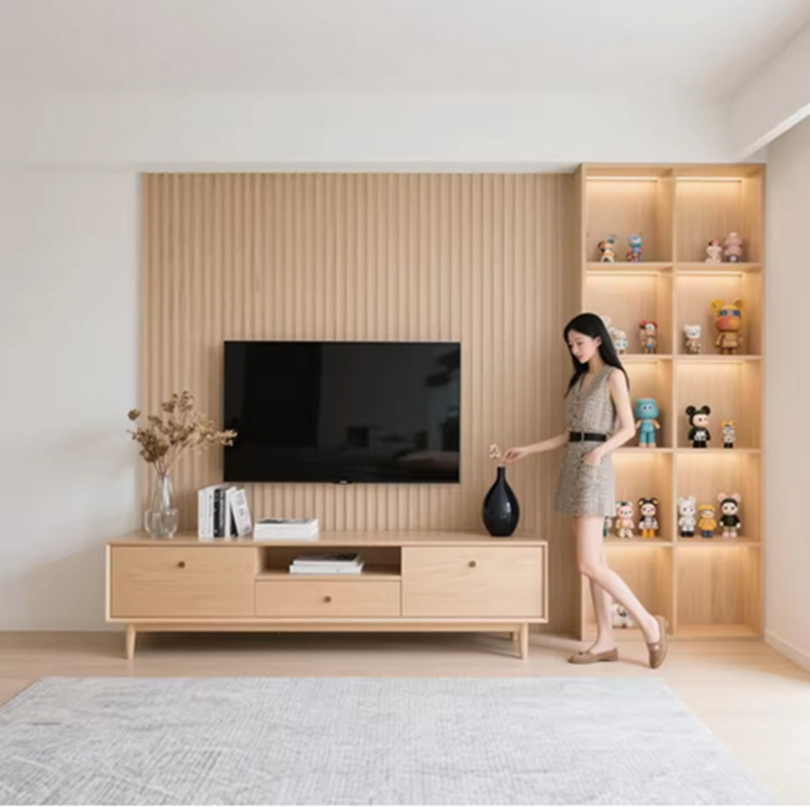 Casa Modern Simple Floating TV Stand New Design Wooden Wall Mounted TV Cabinet Cheap Wholesale TV Components Console for Living Room