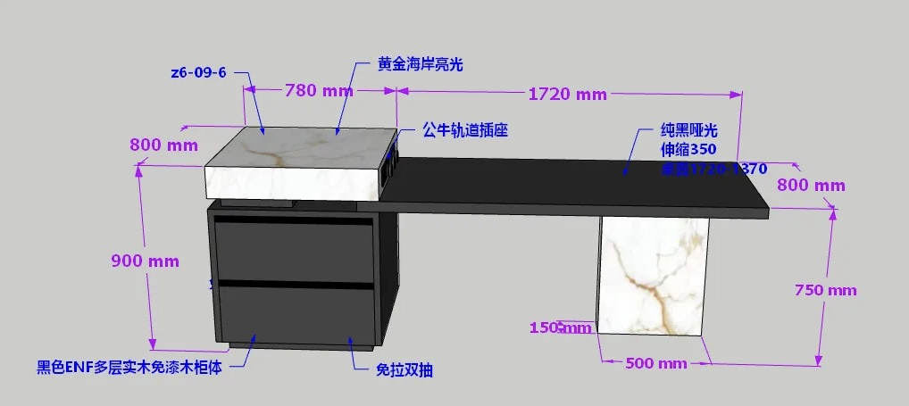 Modern Kitchen Table Furniture Kitchen Island with Storage