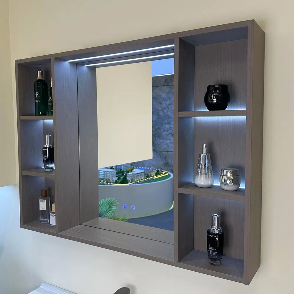 Wooden Bathroom Cabinet with Smart LED Mirror Cabinet Sanitary Ware Bathroom Vanity