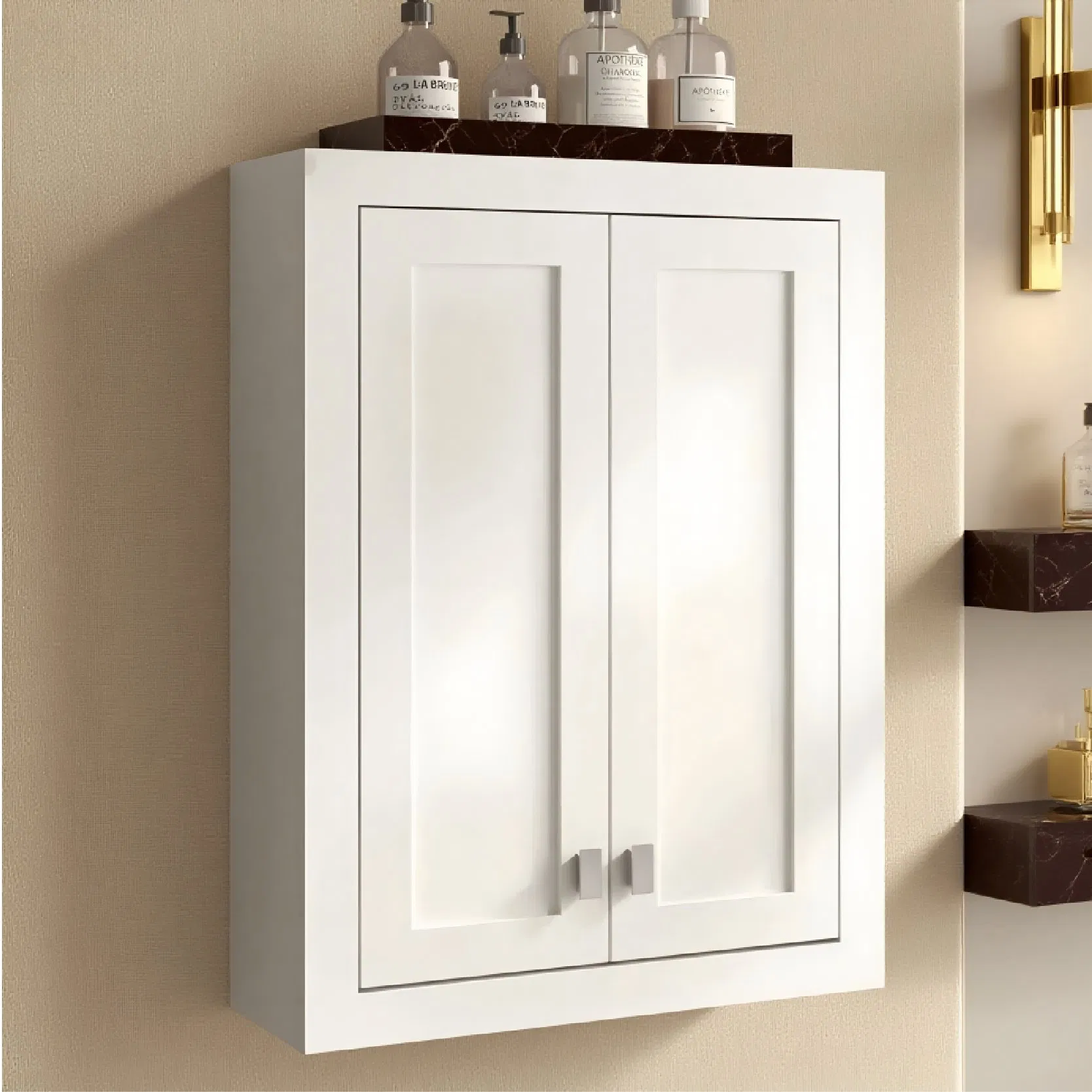 Laundry Room Wall Cabinet Medicine Cabinet for Bathroom Kitchen with Adjustable Shelf