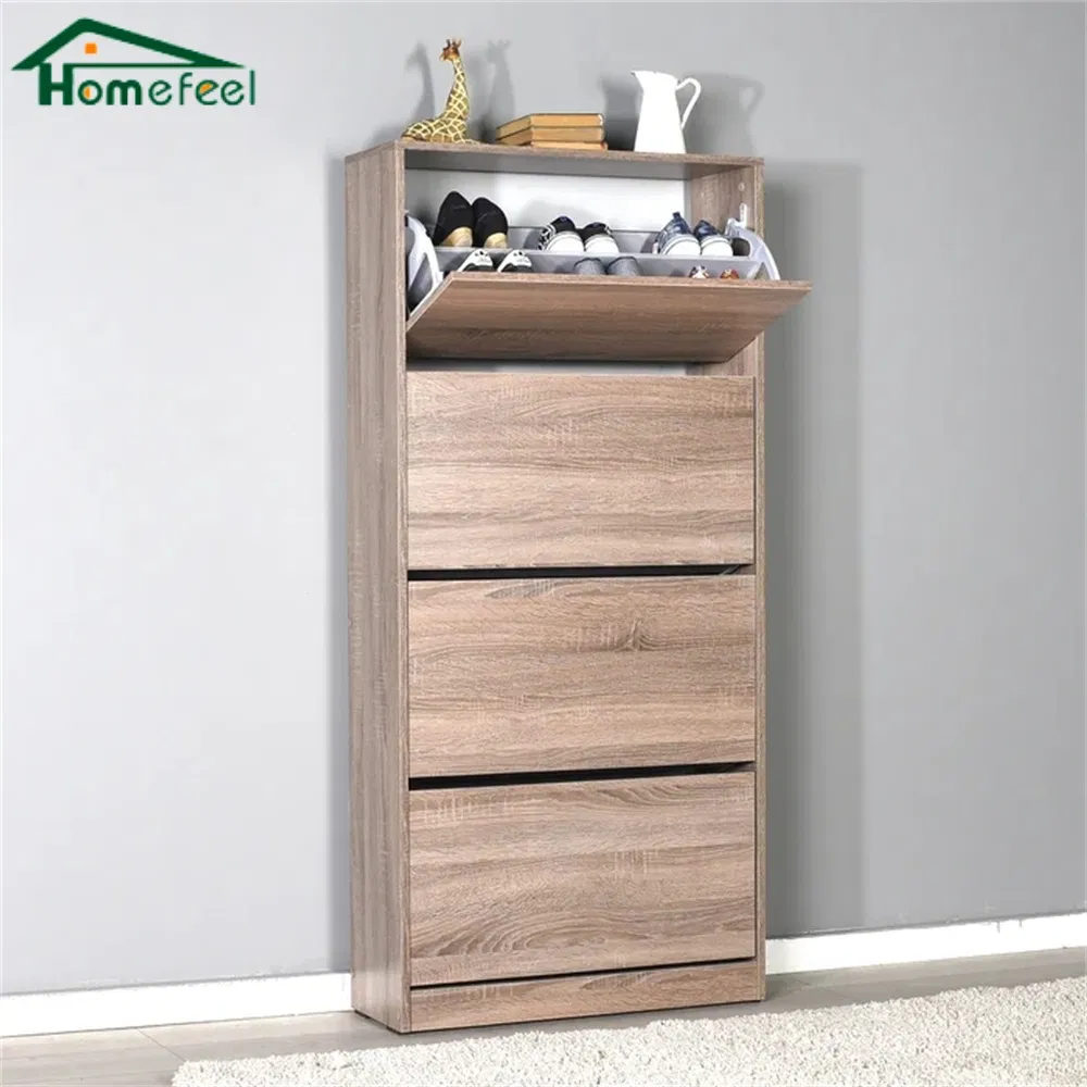4 Large Space Storage Rack Wooden Home Furniture Living Room Shoe Cabinet