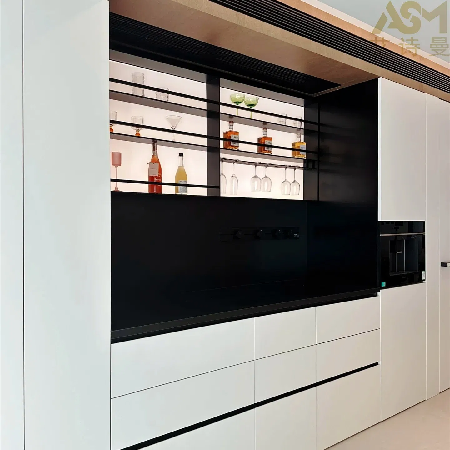 Easy-Assemble Customizable Moisture-Proof Sideboard for Dishes Storage