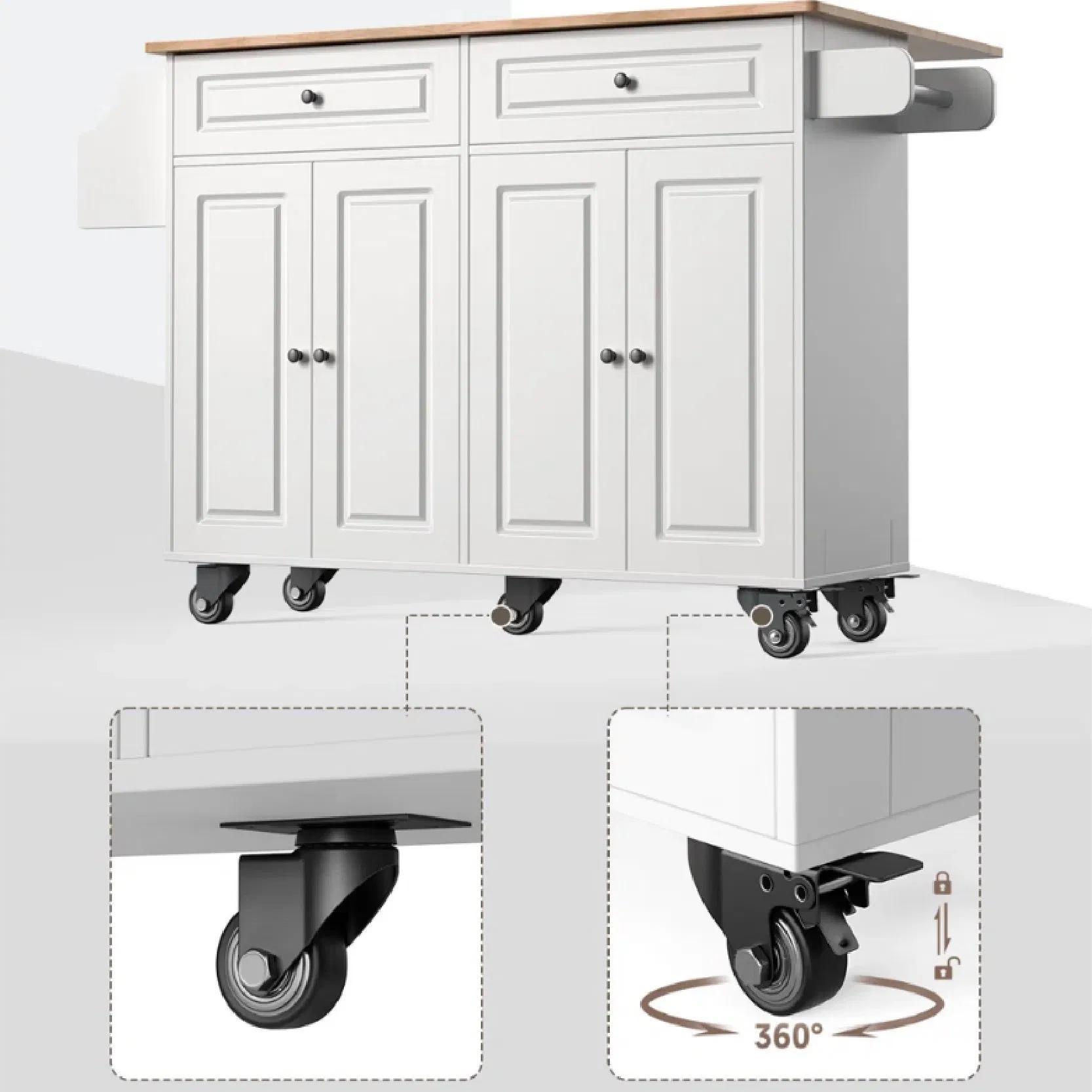 Factory-Designed with Large Storage Capacity for Wholesale Kitchen Islands
