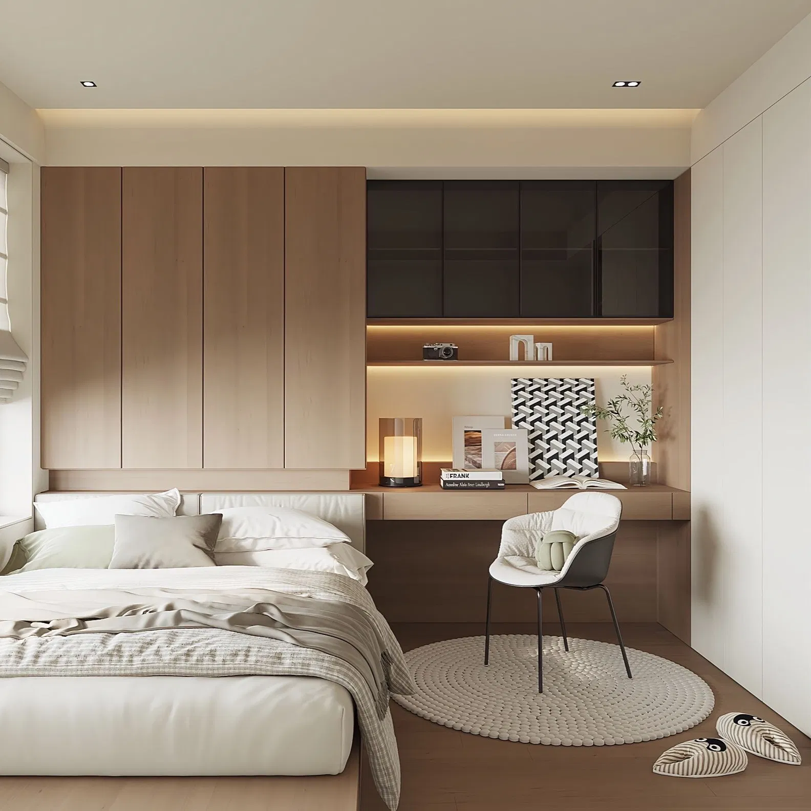 Modern Log Style, Natural Environmental Protection, Simple Design, Children's Room, Comfortable Large-Capacity Storage Space, Customized Wooden Tatami Bed