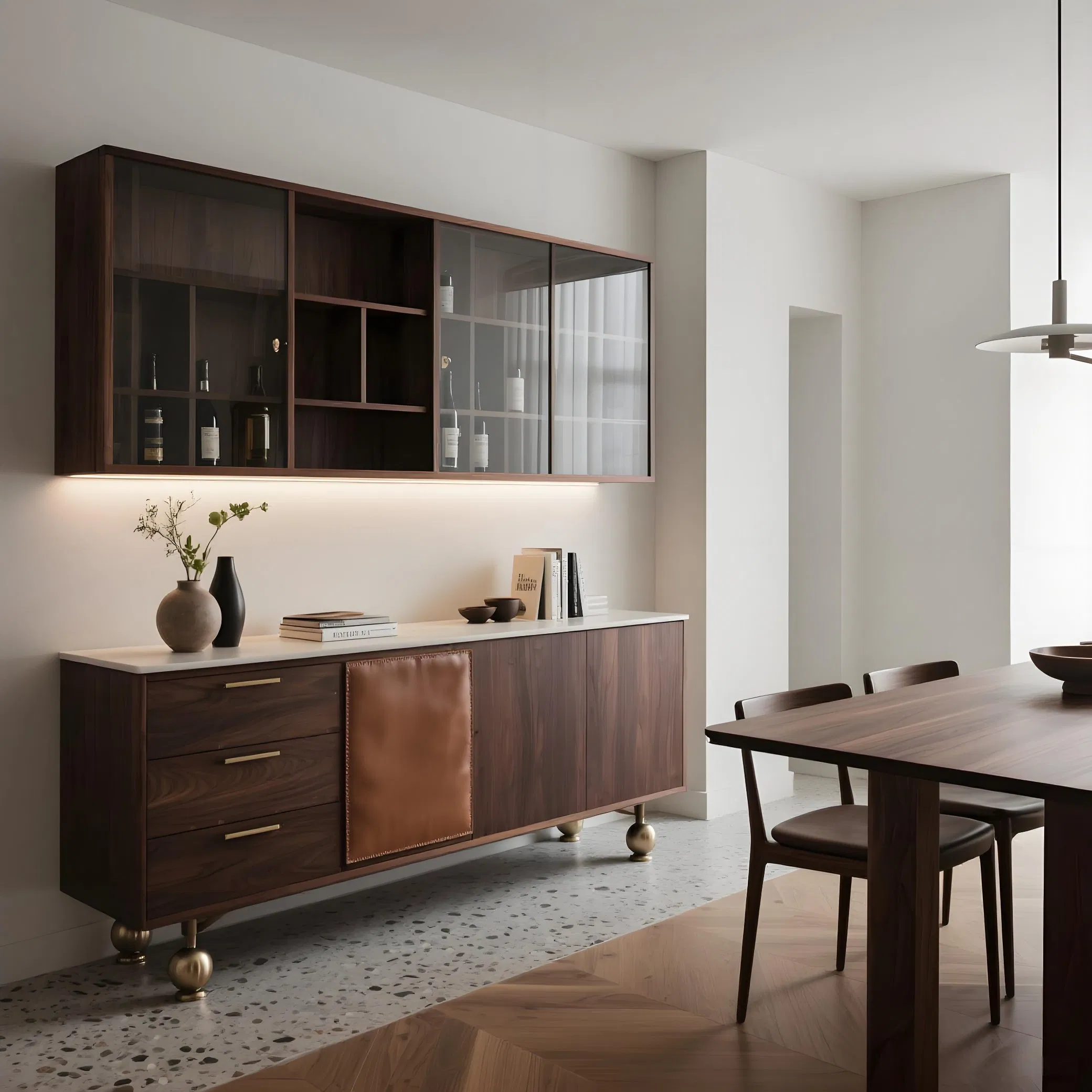 Handcrafted Solid Walnut Custom Sideboard