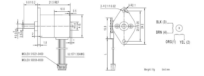 DC Stepper Motor 12mm Gearbox Plus 15mm Stepper Motor Quiet Advanced Technology Motor