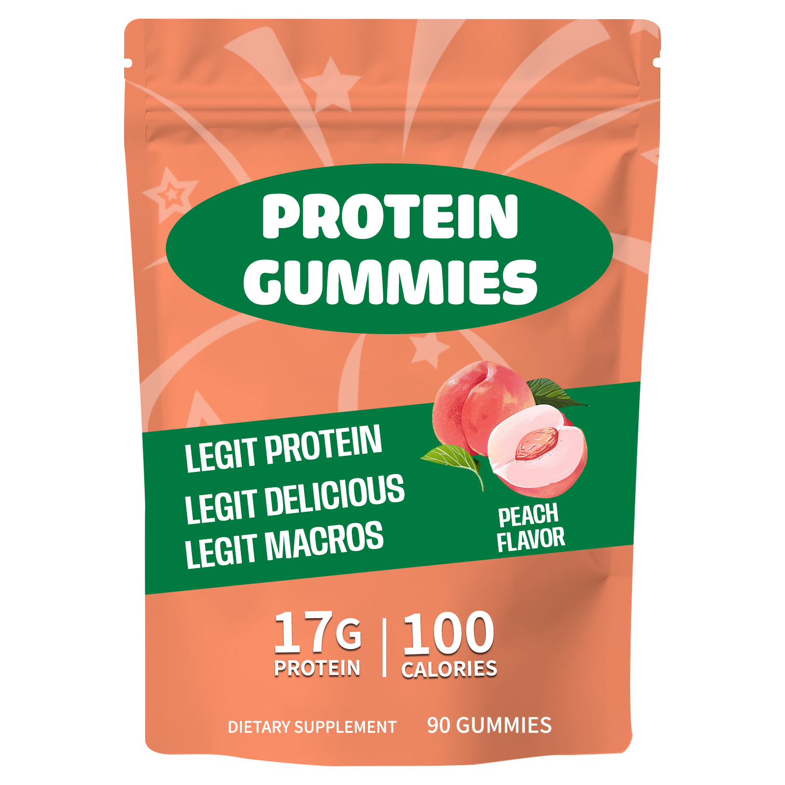 OEM Proteln Gummies 90 Count Adult Dietary Supplement High Protein 17g Whey Protein Isolate Watermelon Flavor Muscle Growth
