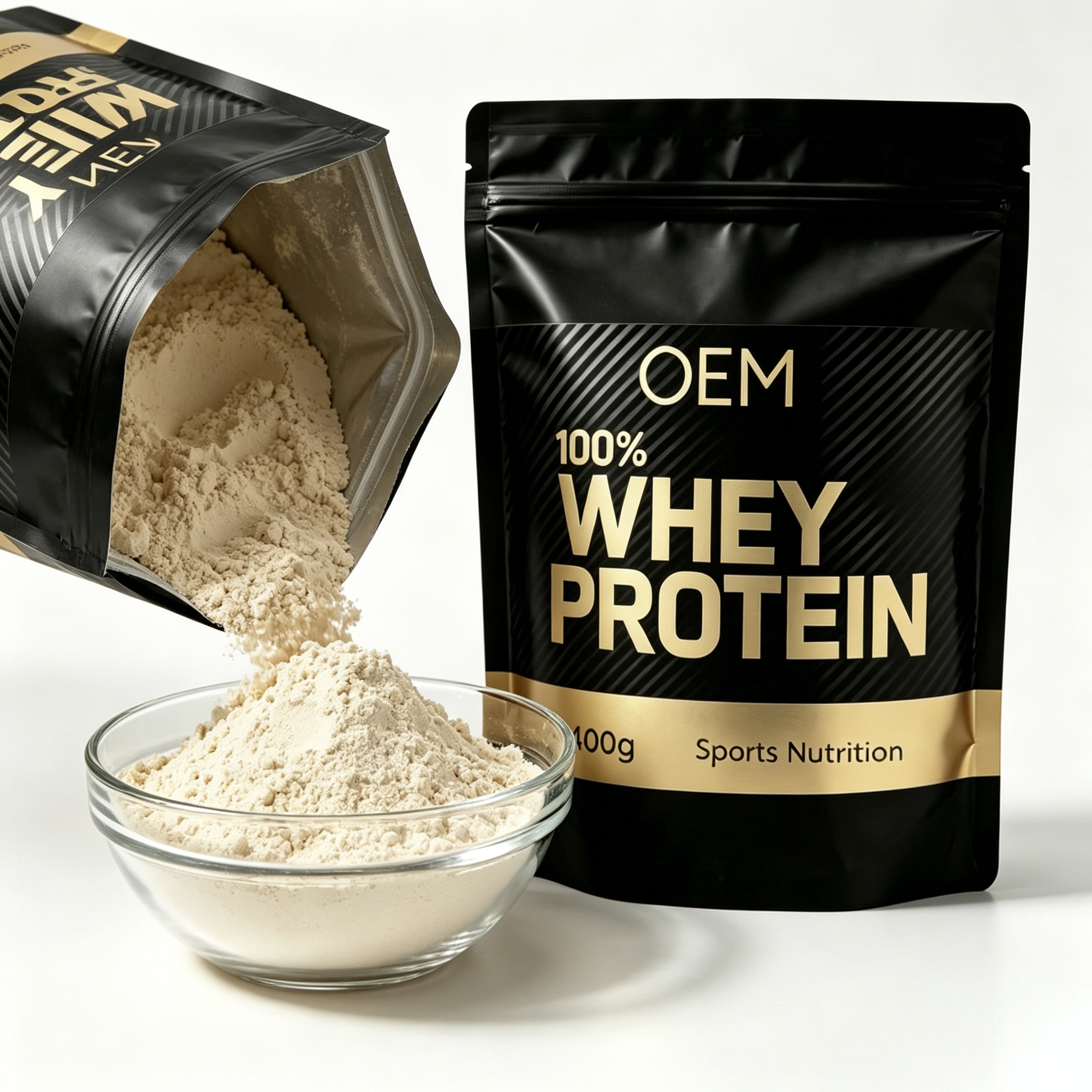 OEM Whey Protein Concentrate Bulk Wholesale Gym Supplement for Adult Muscle Growth Recovery Instant Powder