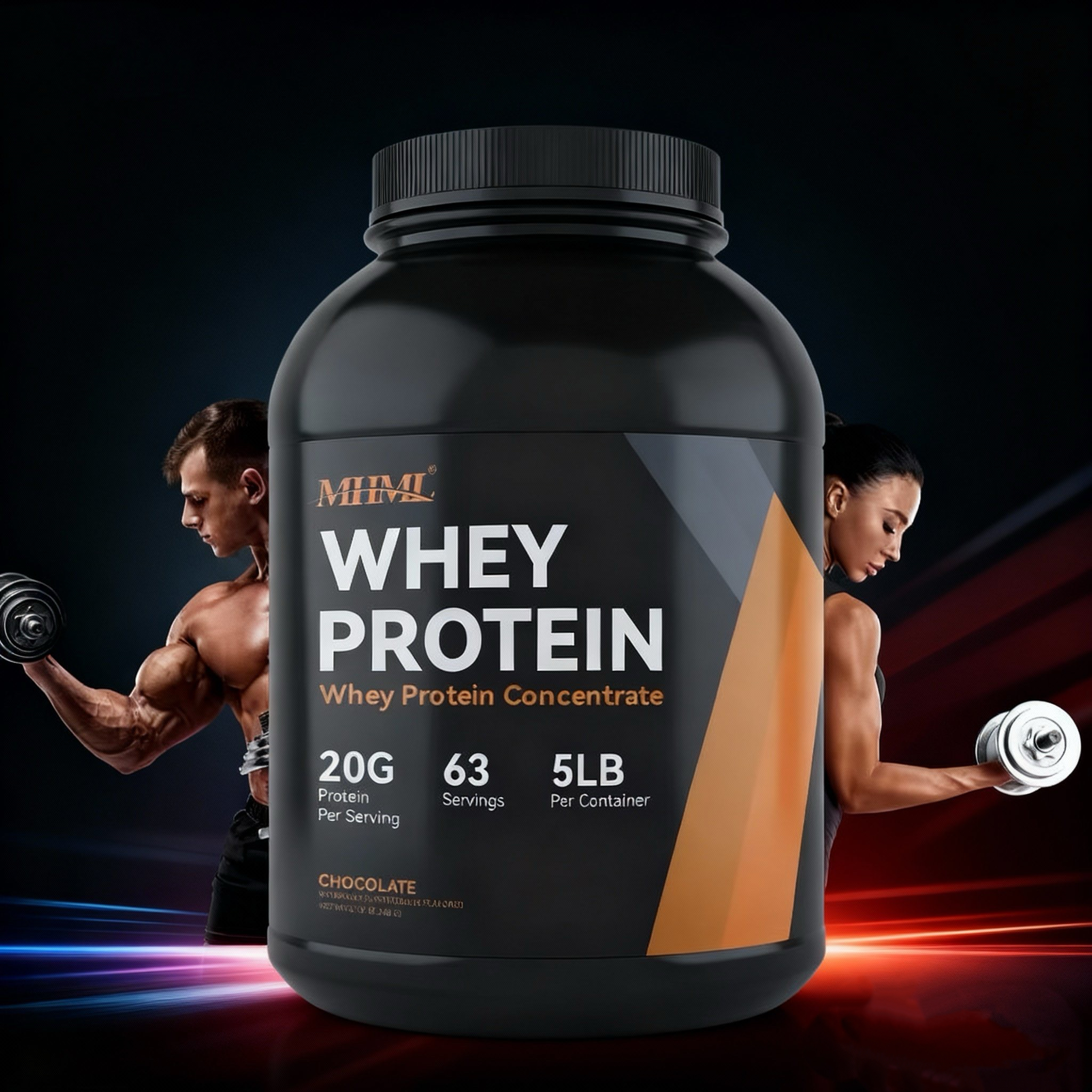 Protein Powder Whey Protein Concentrate Chocolate Flavor Muscle Growth Support Weight Management OEM Manufacturer Private Label
