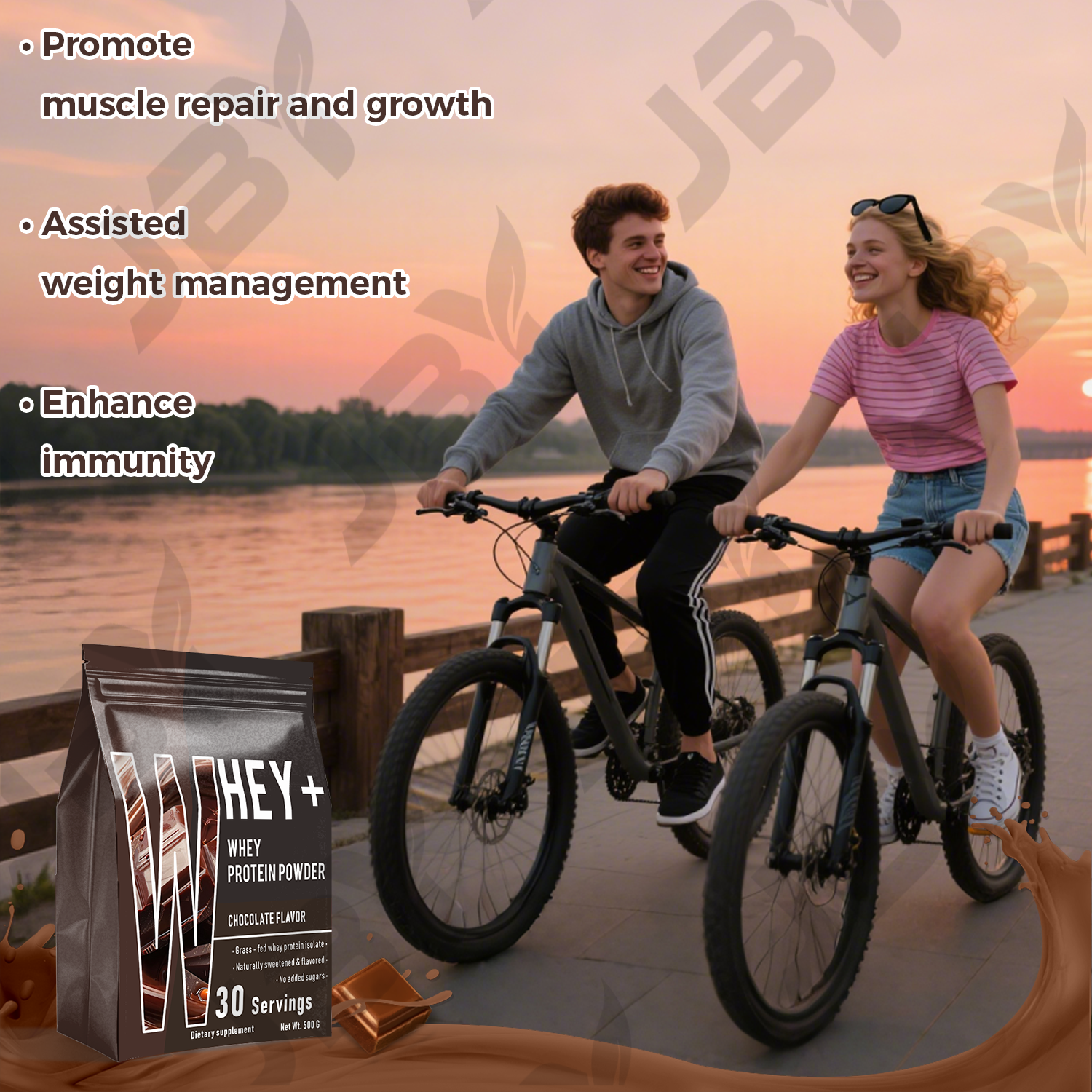 JBY Factory Direct Whey Protein Powder for Classic Chocolate Flavor High Protein Sports Performance Supplement