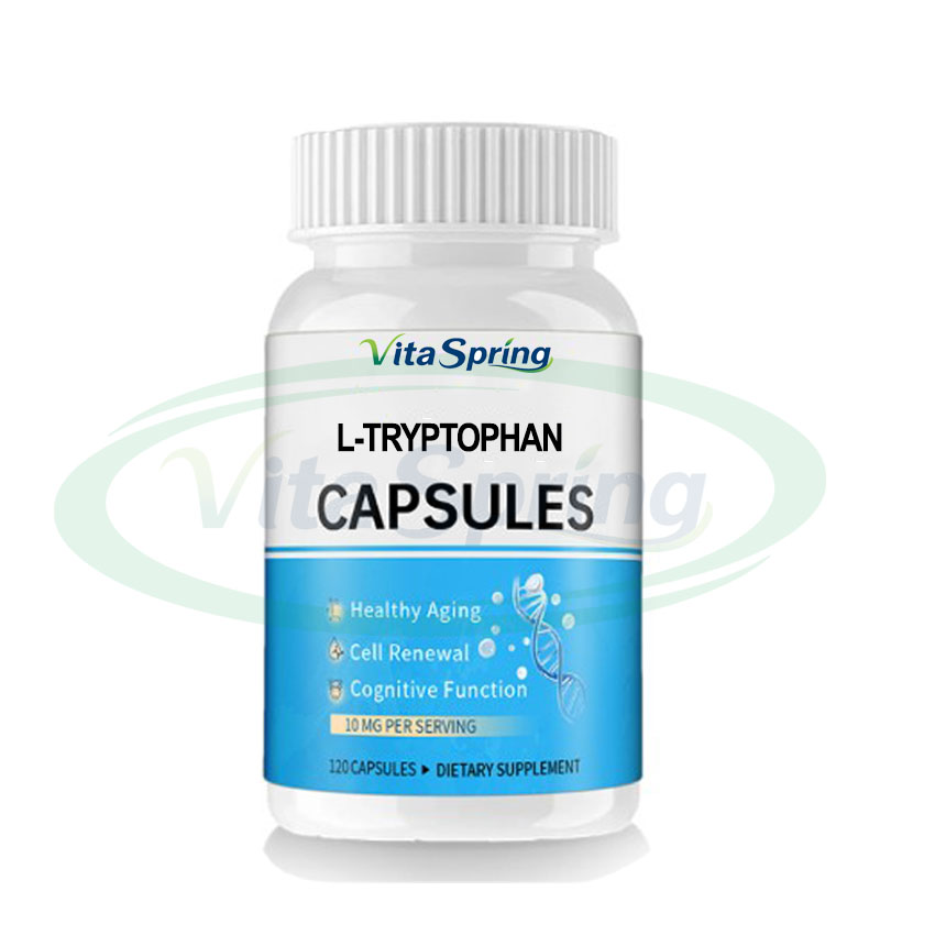 VitaSpring Private Label 5-htp and L-tryptophan Feed Grade Amino Acid Supplement L Tryptophan Capsules