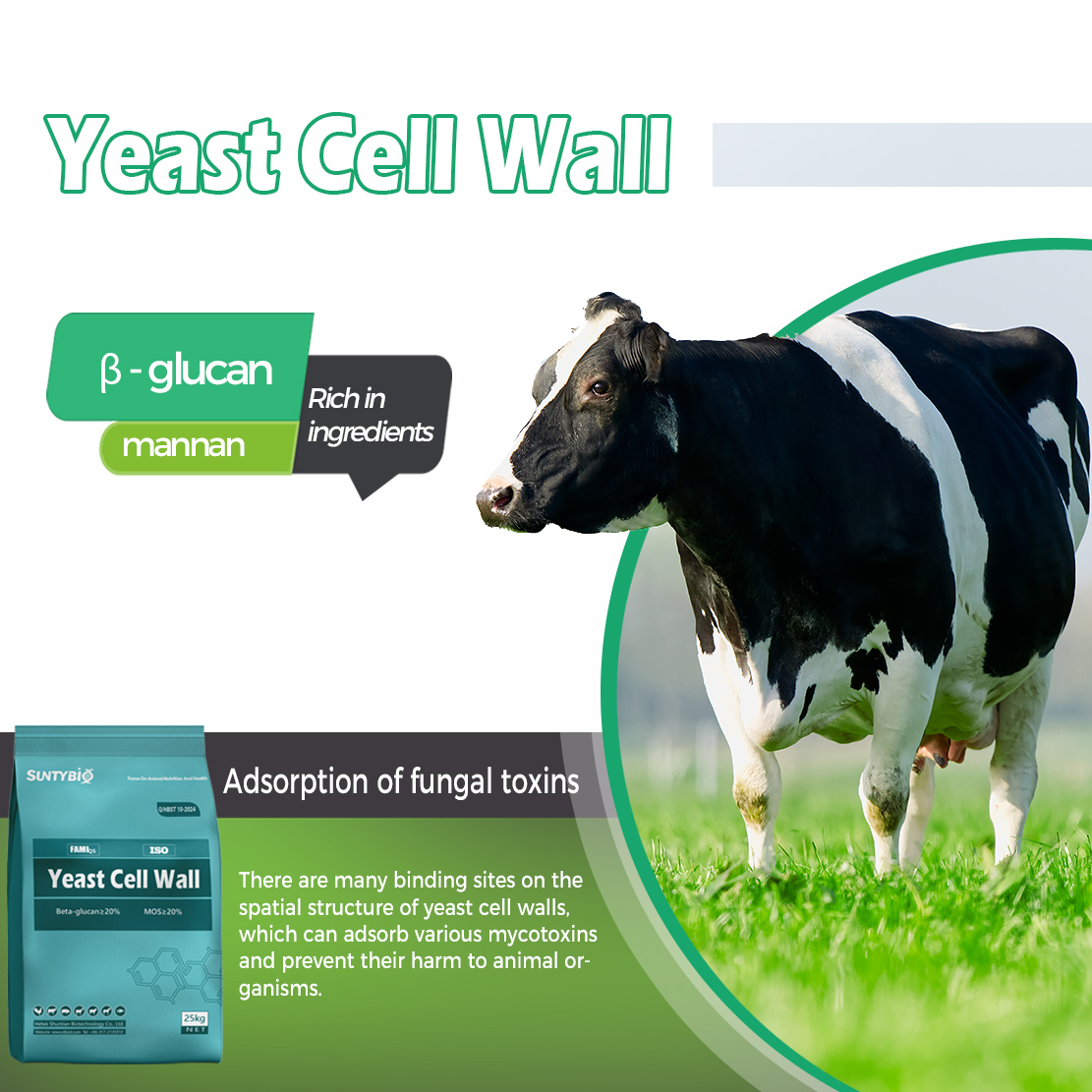Feed Grade Mycotoxin Toxin Binder Yeast Cell Wall for Animal Feed Poultry Livestock Aquaculture