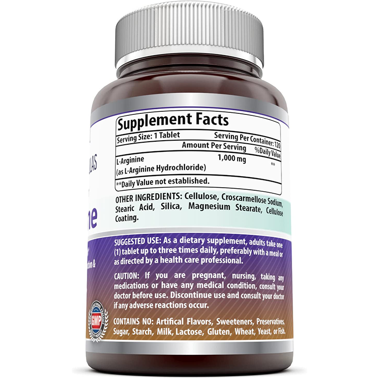 GMP High Quality and Efficient Absorption Supports Immune Function - Promotes Certified L-arginine Capsules Organic OEM Daily