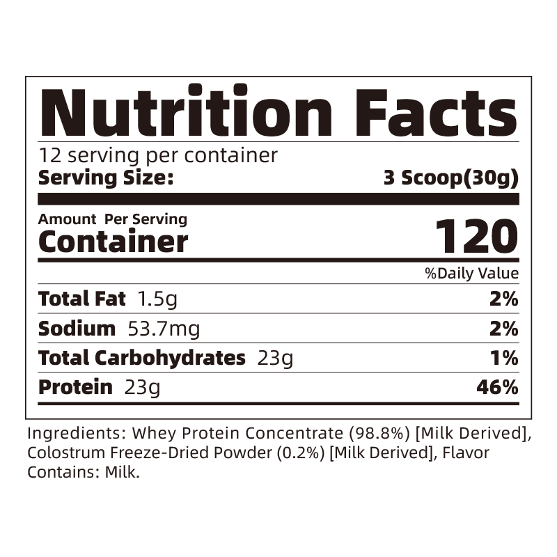 Private Label in Stock Sports Nutrition Whey Protein Concentrate Powder 360g Original Flavor for Muscle Recovery Growth &amp; Energy