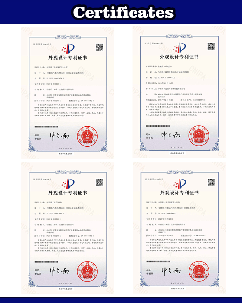 Certificates and Approvals