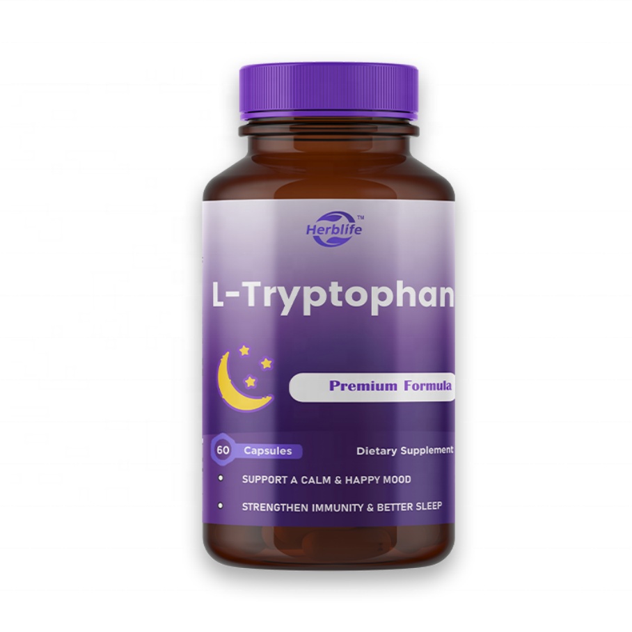 Haccp OEM FUNCTION FOOD Amino Acid Supplements Help Mood 500mg L-Tryptophan Capsules