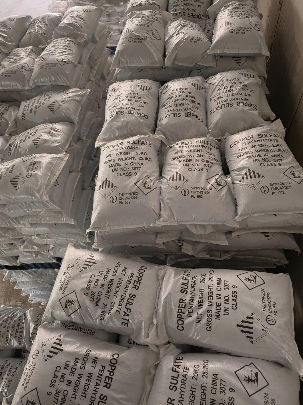 Industrial Grade 98% CuSo45H2O Copper Sulfate Pentahydrate for Electroplating CAS 7758-99-8 Packaging