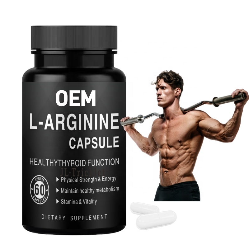 Julong OEM L-arginine Capsule Vegan Supplements for Muscle Growth Preworkout L-arginine L Citrulline Capsules Stamina Booster