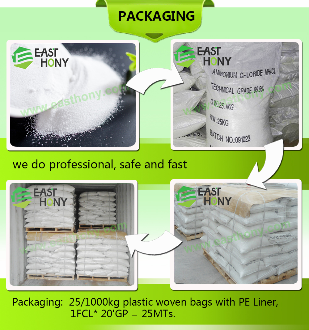 Ammonium Chloride 99.5% Packaging and Shipping