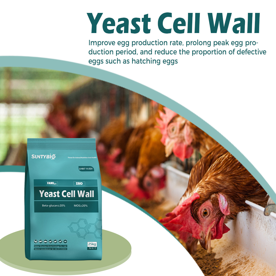 Feed Grade Mycotoxin Toxin Binder Yeast Cell Wall for Animal Feed Poultry Livestock Aquaculture