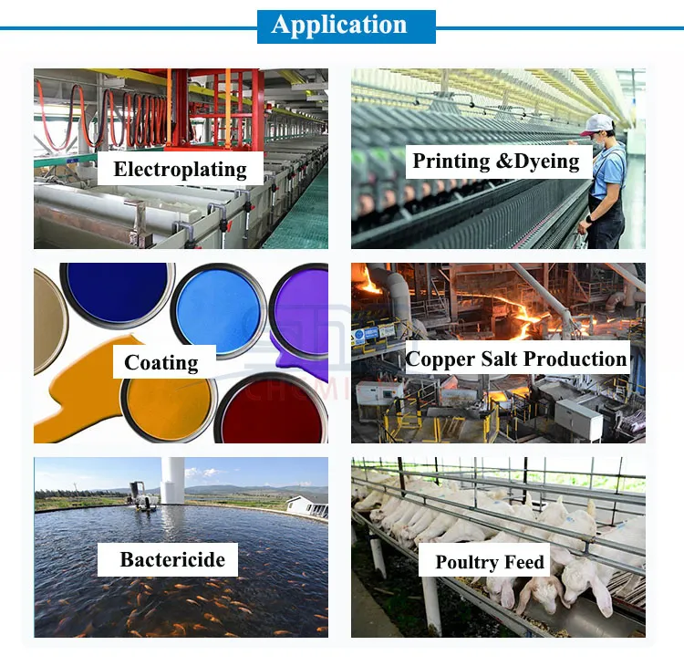 Factory Supply 98%Min CuSo4 Crytallization Copper Sulphate