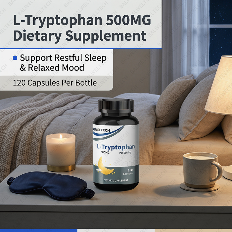 OEM Private Label L-Tryptophan Complex Capsules Calming Support Formula for Relaxation & Wellness