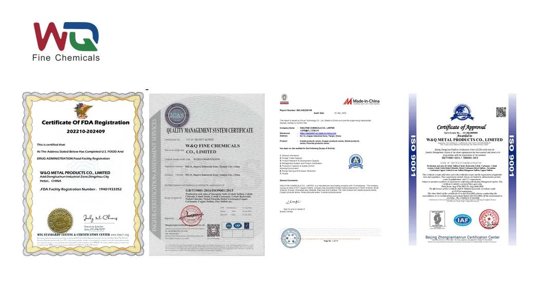 quality certificates