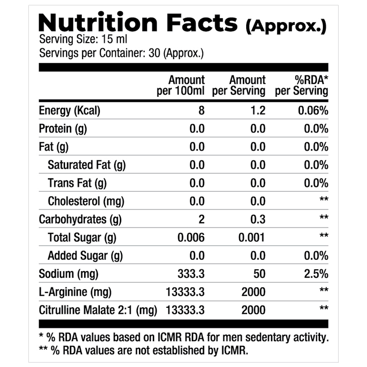 Best Quality L-Arginine 2000mg Nutricore Pump-Xtream Flavored Powder 450ml Adult Improved Sport Performance