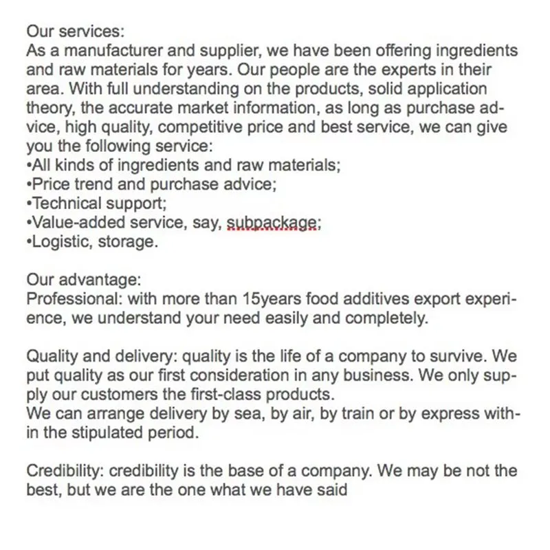 Logistic storage advantages