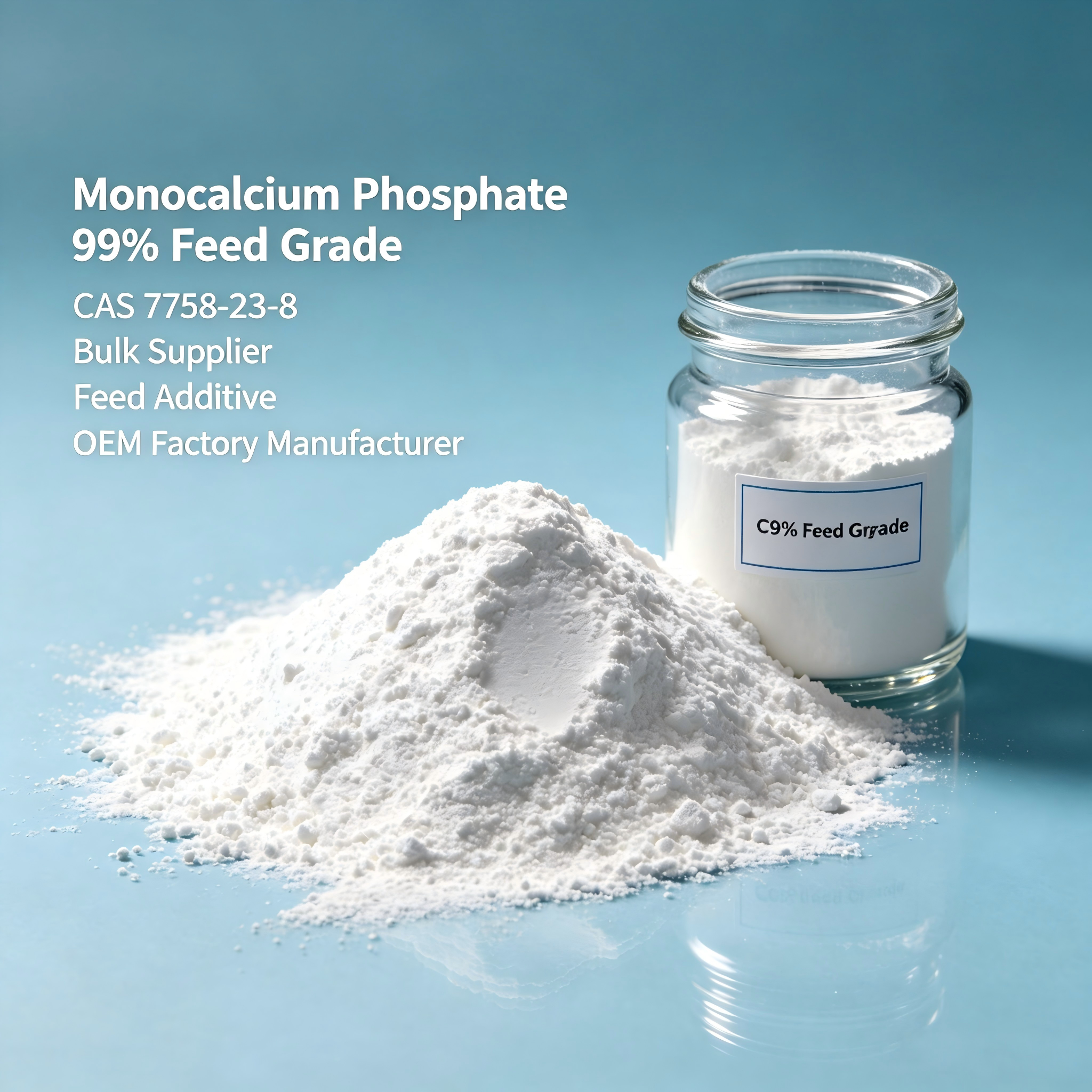 Monocalcium Phosphate 99% Feed Grade Nutrition Enhancers CAS 7758-23-8 Bulk Supplier Feed Additive OEM Manufacturer